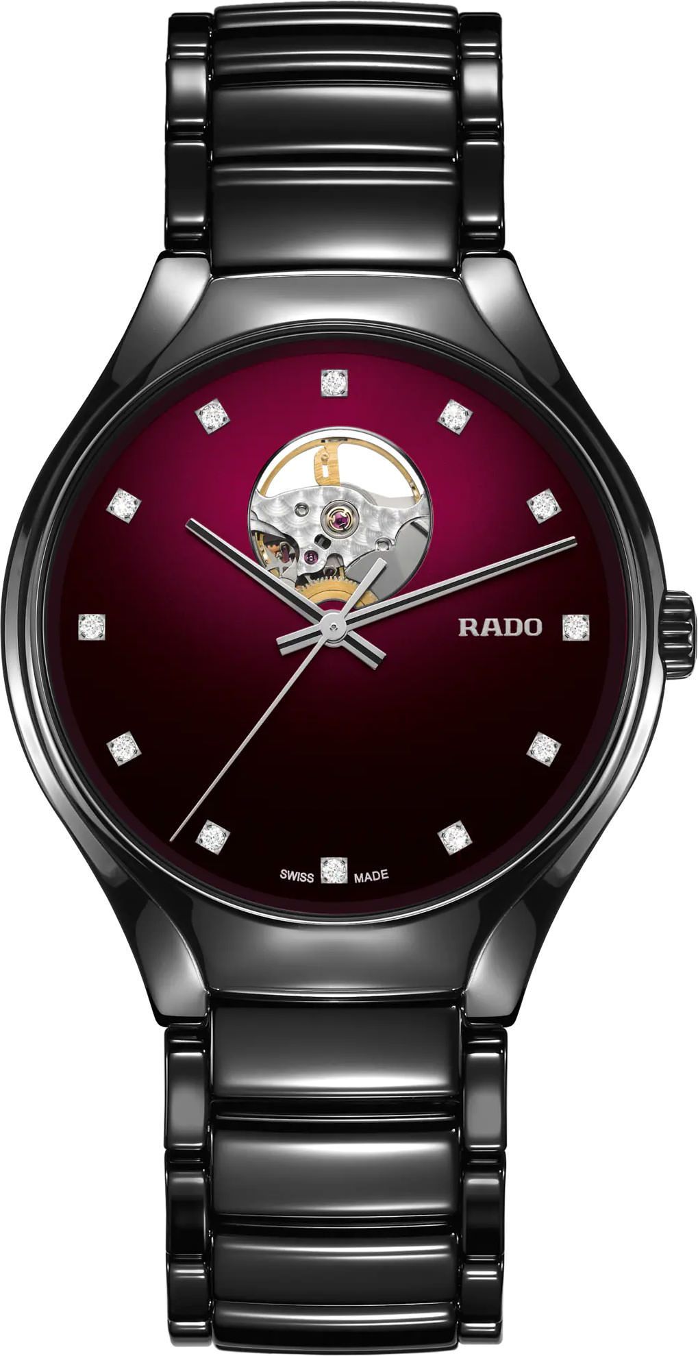 Rado True Round  Red Dial 40 mm Automatic Watch For Unisex - 1
