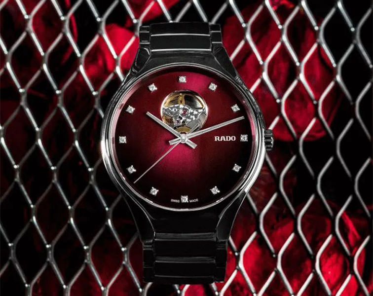 Rado True Round  Red Dial 40 mm Automatic Watch For Unisex - 3