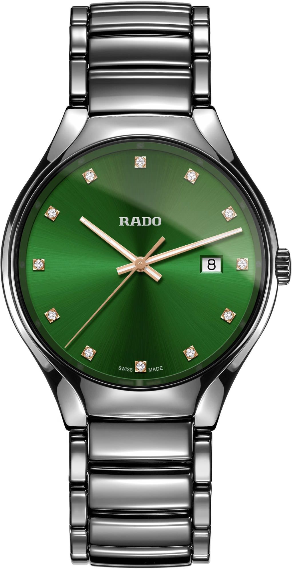 Rado True Round  Green Dial 40 mm Quartz Watch For Unisex - 1