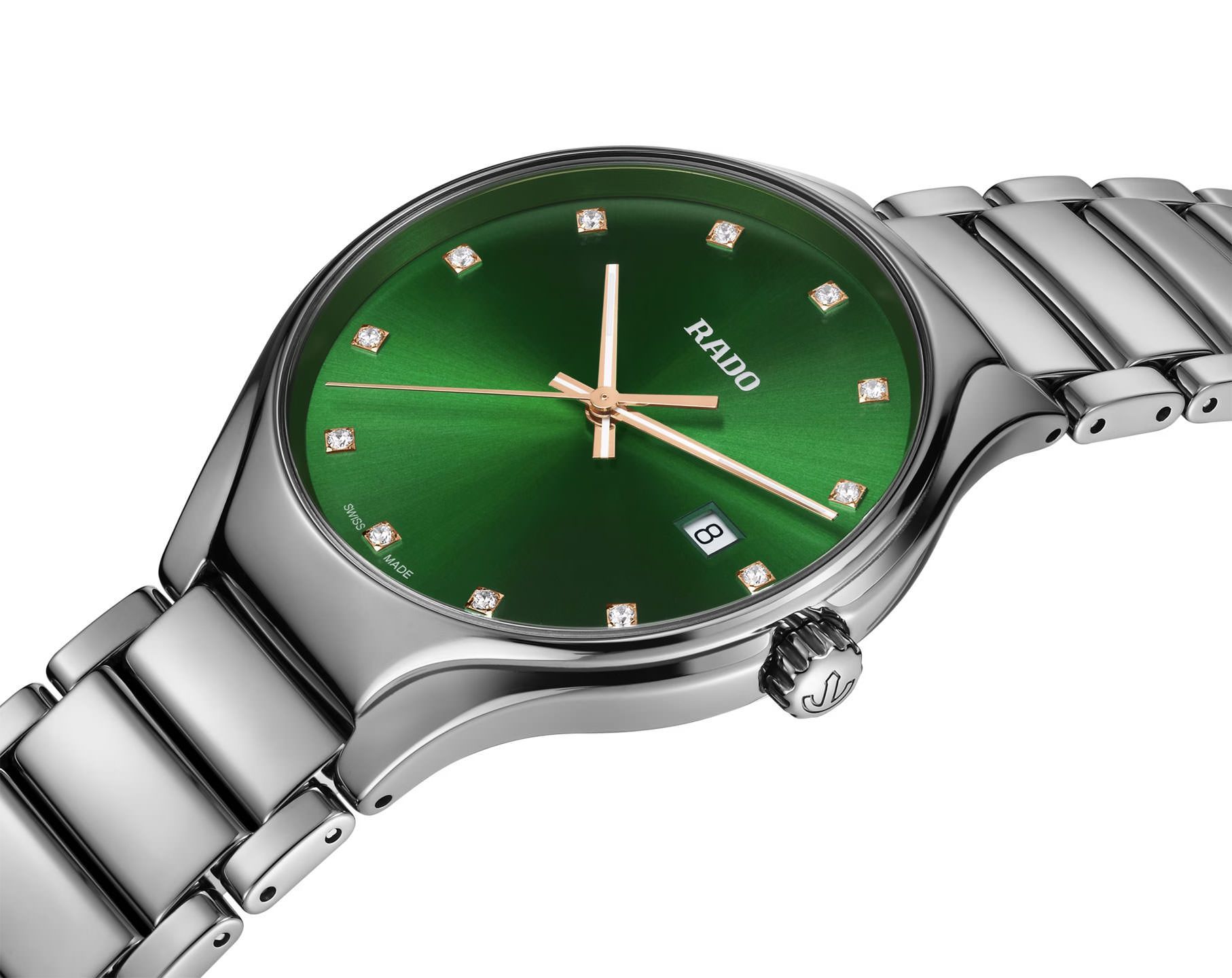 Rado True Round  Green Dial 40 mm Quartz Watch For Unisex - 2
