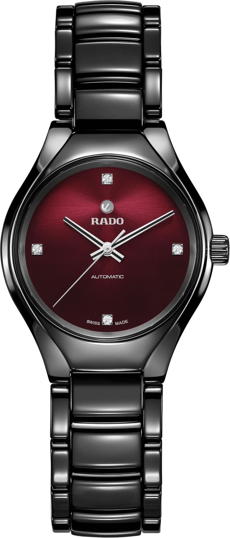 Rado True Round  Red Dial 30 mm Automatic Watch For Women - 1