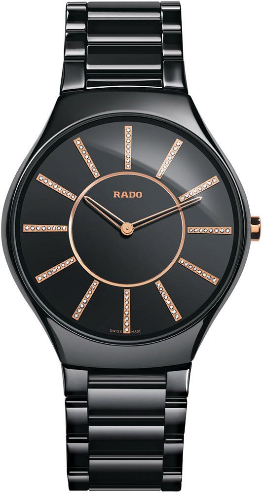 Rado True Thinline  Black Dial 39 mm Quartz Watch For Men - 1