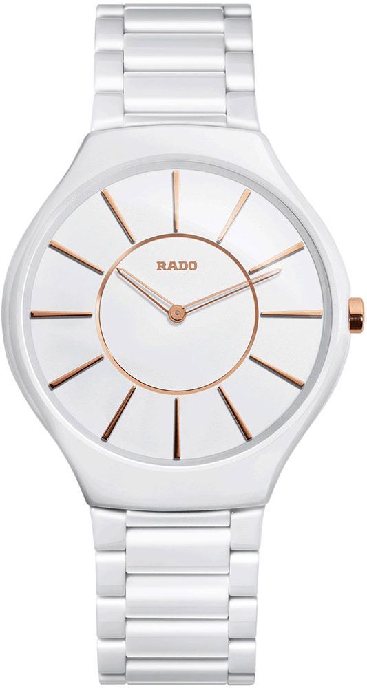 Rado True Thinline  White Dial 38 mm Quartz Watch For Women - 1