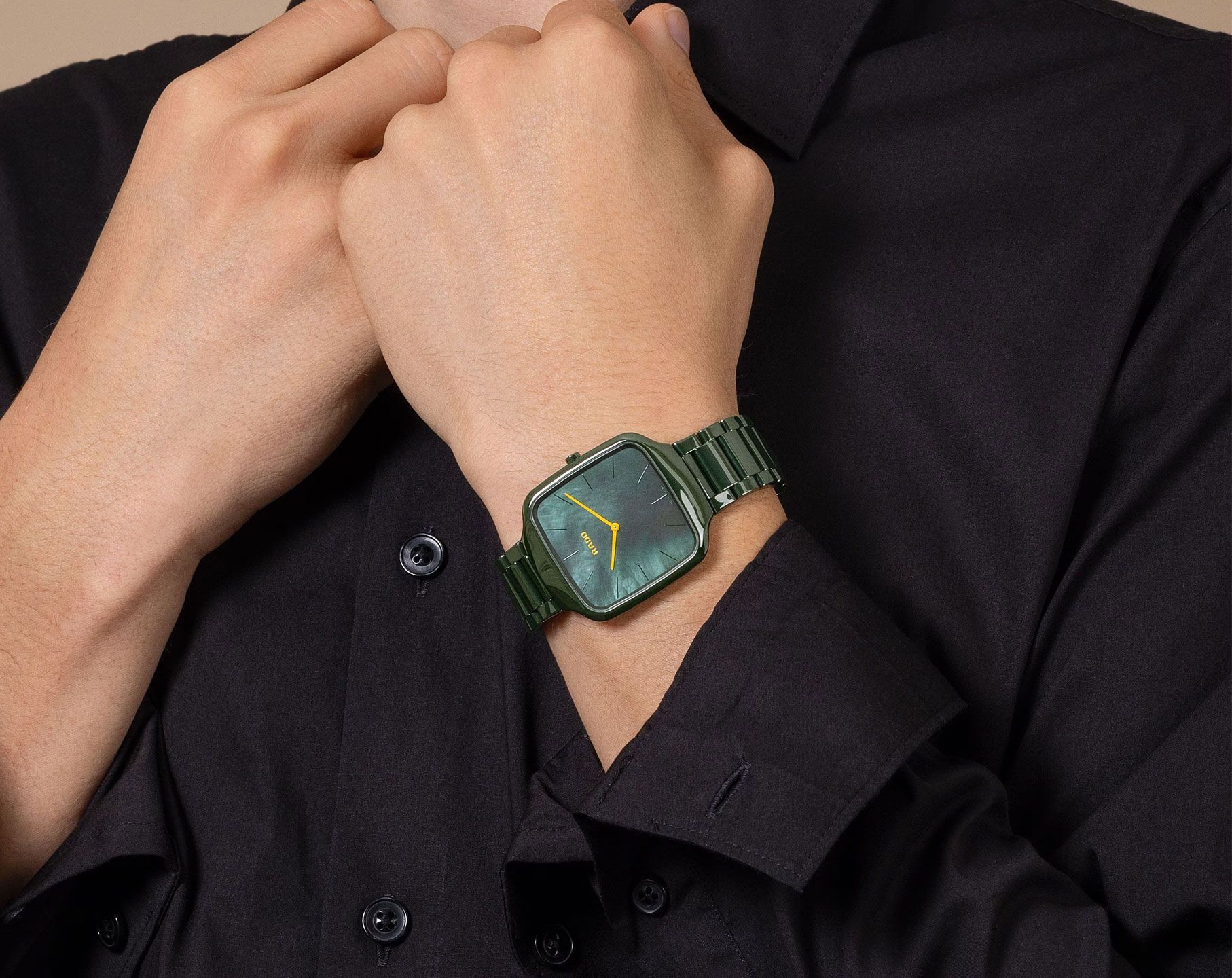 Rado True Square  Green MOP Dial 37 mm Quartz Watch For Unisex - 4