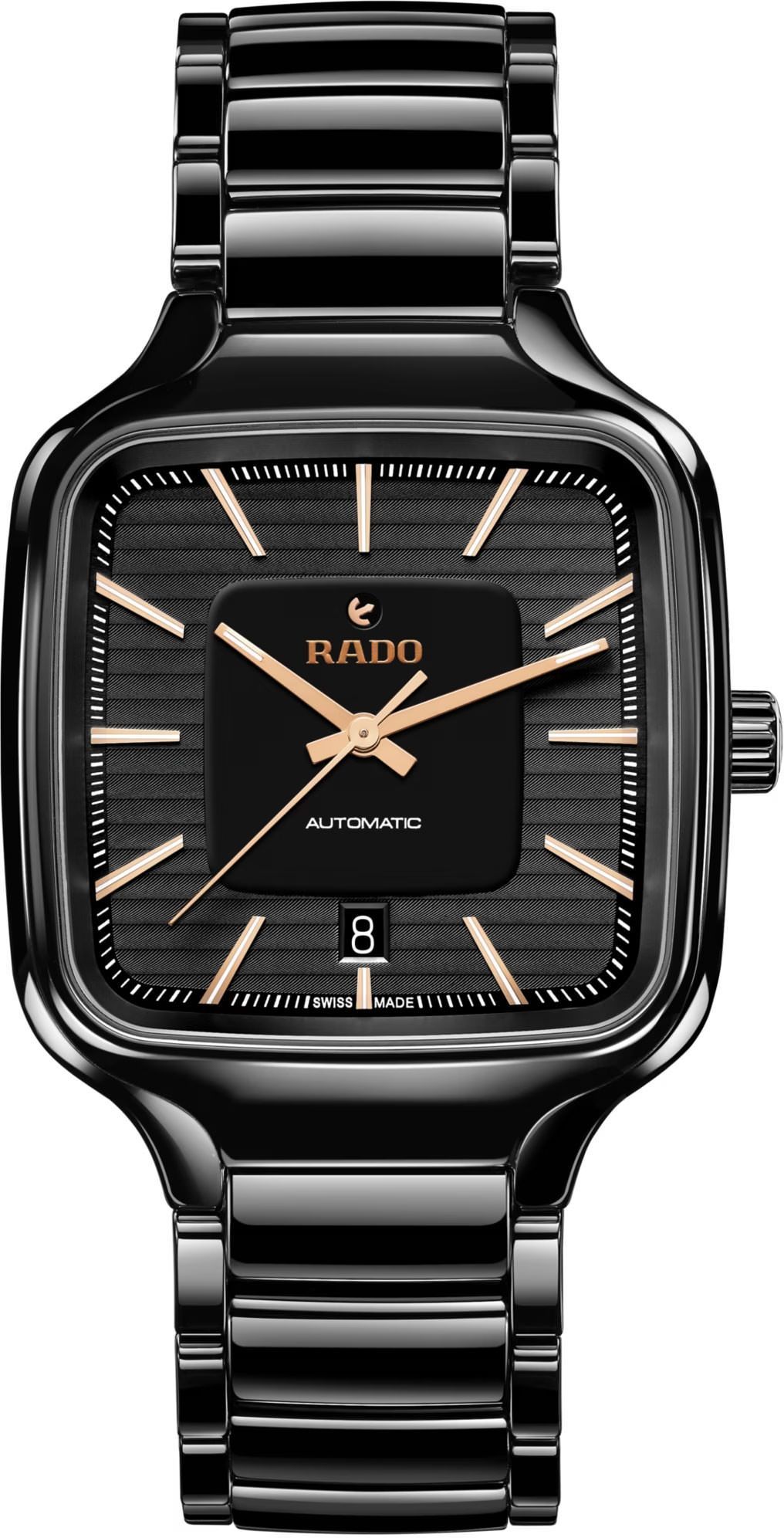 Rado True Square  Black Dial 38 mm Automatic Watch For Unisex - 1