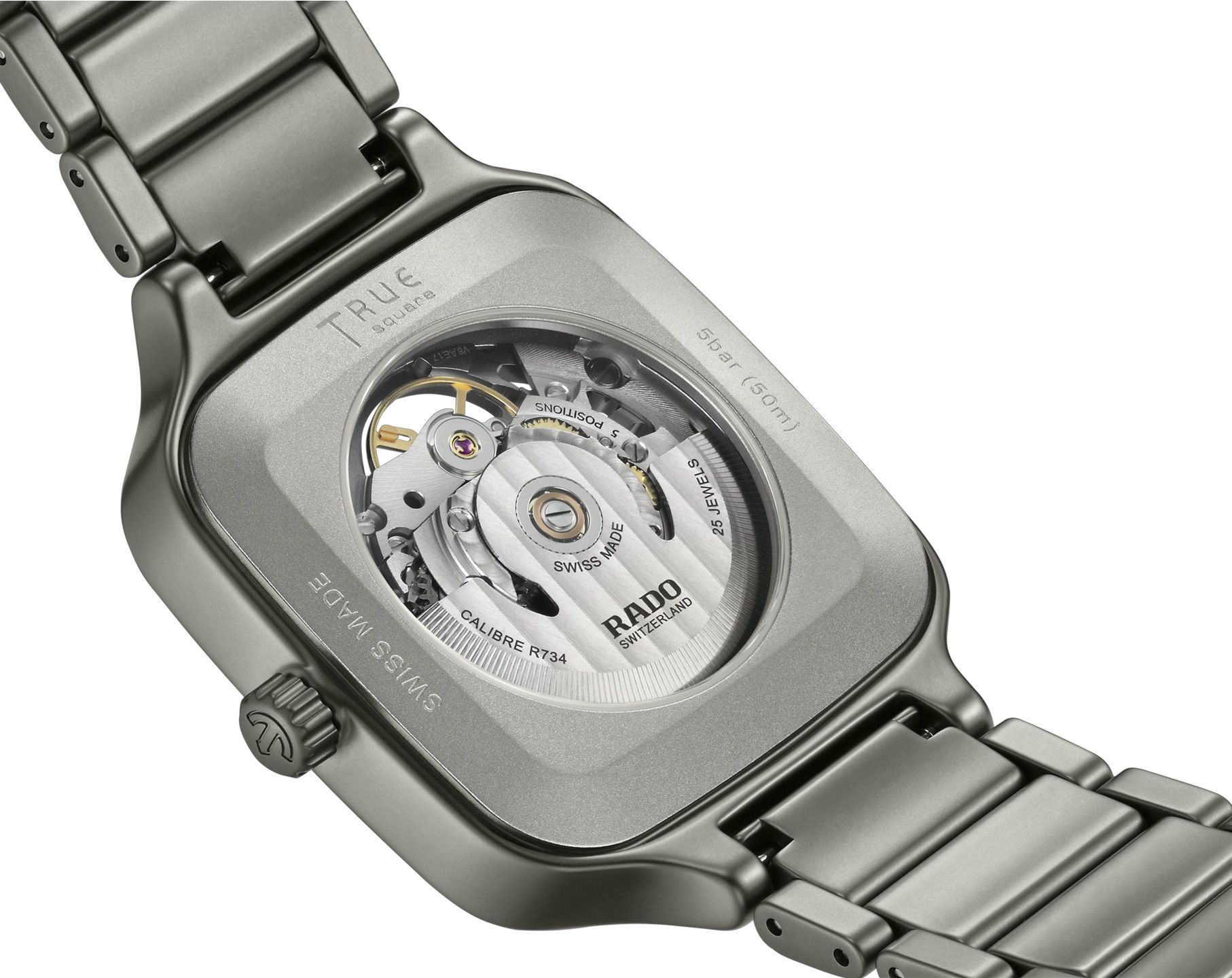 Rado True Square  Skeleton Dial 38 mm Automatic Watch For Unisex - 2