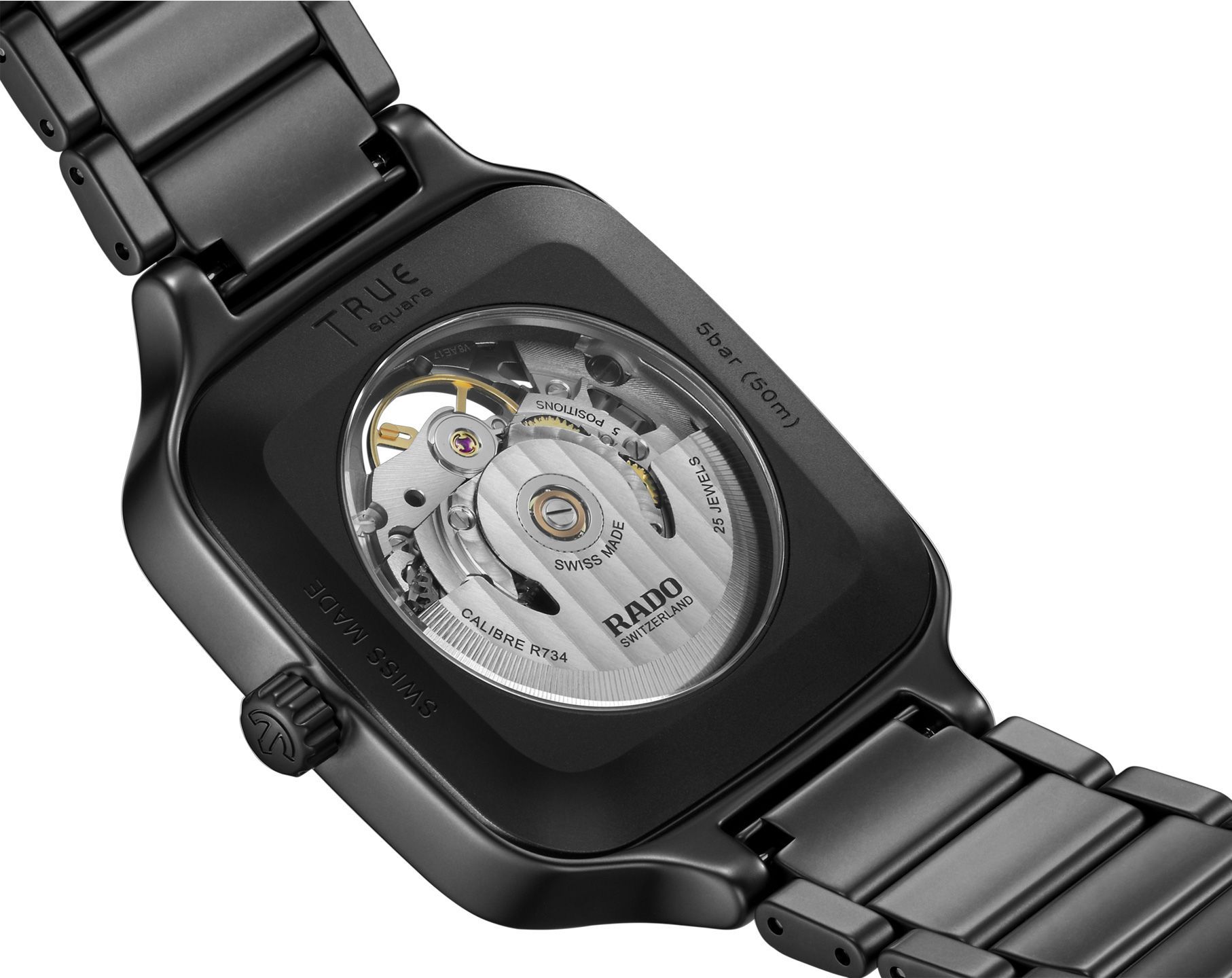 Rado True Square  Skeleton Dial 38 mm Automatic Watch For Unisex - 2