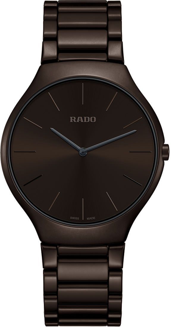 Rado True Thinline  Brown Dial 39 mm Quartz Watch For Men - 1