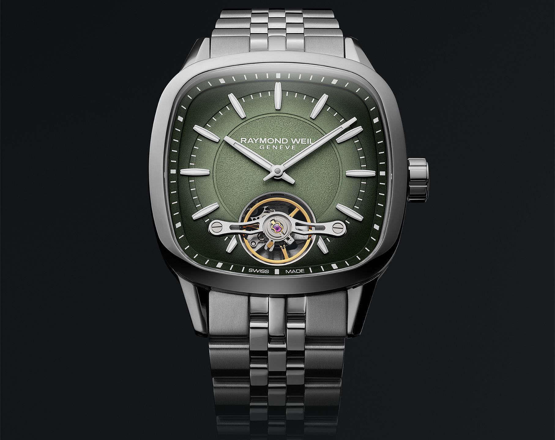 Raymond Weil Freelancer  Green Dial 40 mm Automatic Watch For Men - 4