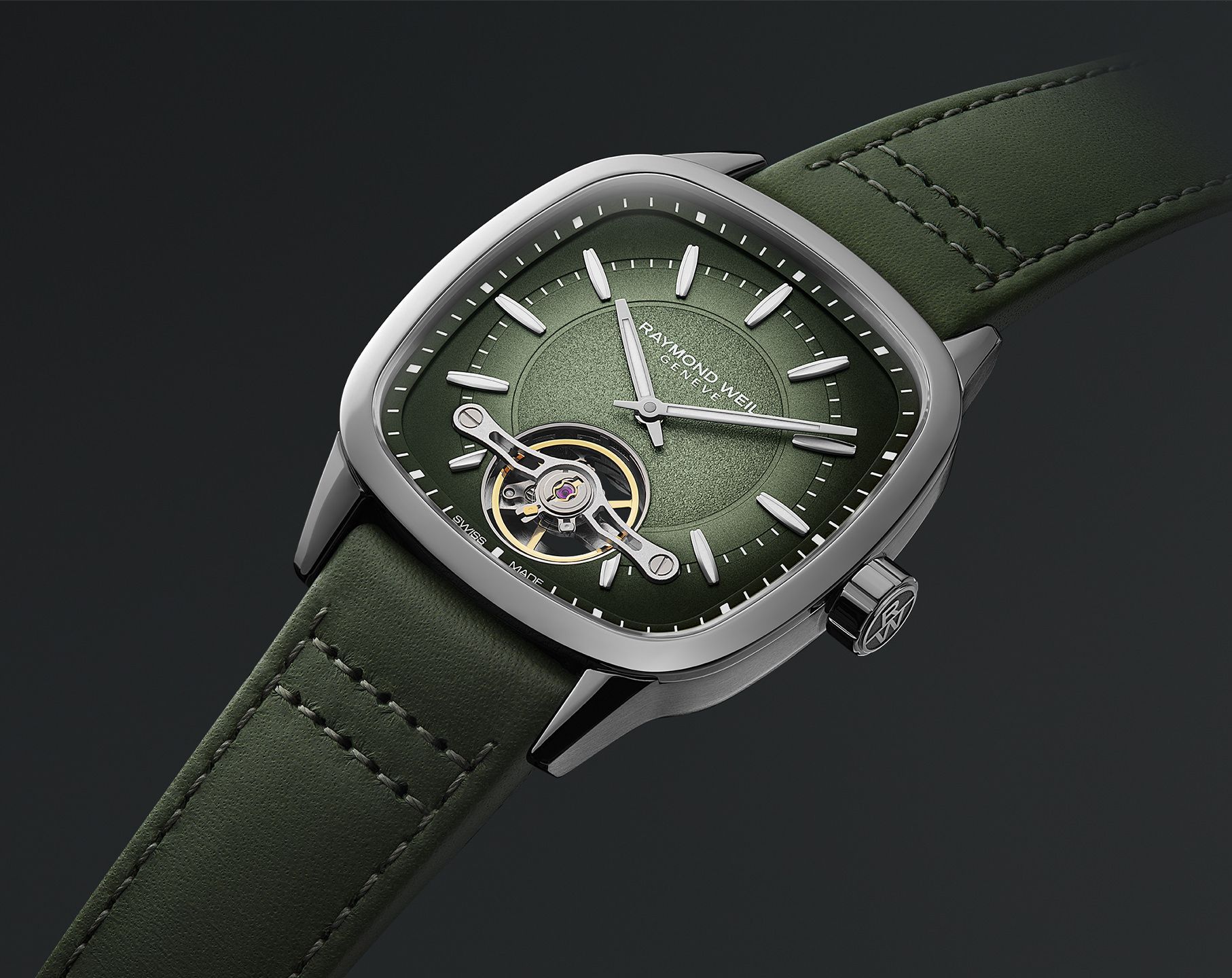 Raymond Weil Freelancer  Green Dial 40 mm Automatic Watch For Men - 5