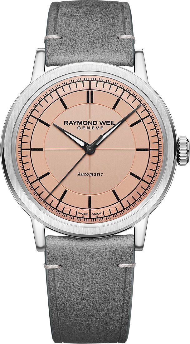 Raymond Weil Millesime  Salmon Dial 39.5 mm Automatic Watch For Men - 1