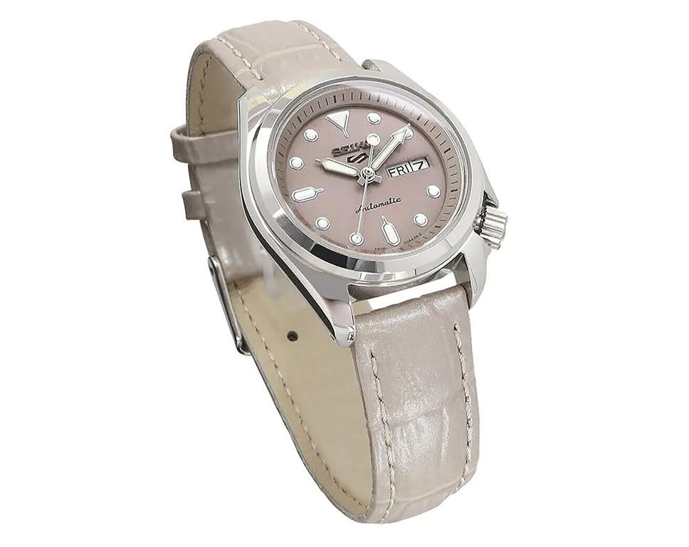 Seiko 5 Sports SKX Cream Dial 28 mm Automatic Watch For Women - 5