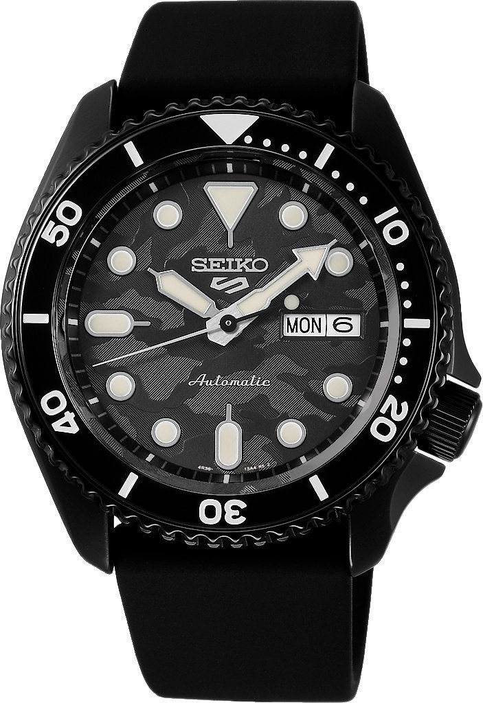 Seiko SKX 42.5 mm Watch in Black & Grey Dial