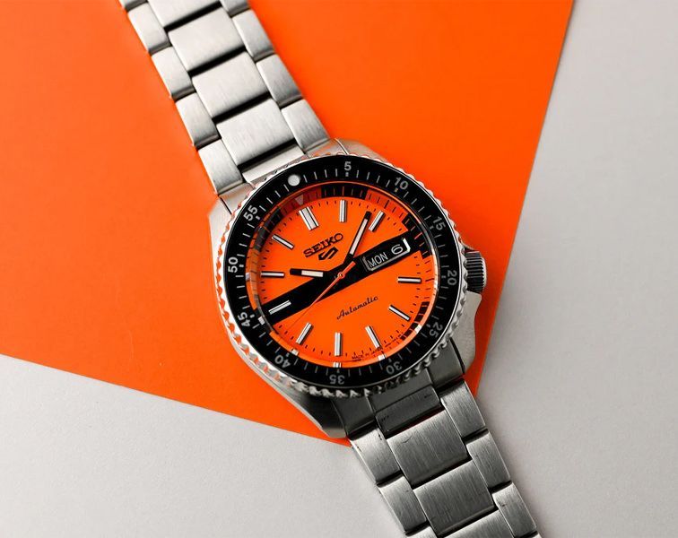 Seiko 5 Sports SKX Orange Dial 42.5 mm Automatic Watch For Men - 5