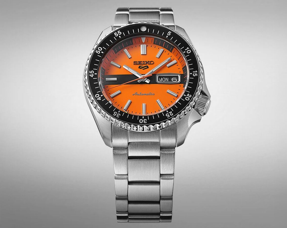 Seiko 5 Sports SKX Orange Dial 42.5 mm Automatic Watch For Men - 10