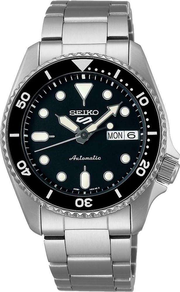 Seiko 5 Sports SKX Sports Style Black Dial 38 mm Manual Winding Watch For Men - 1
