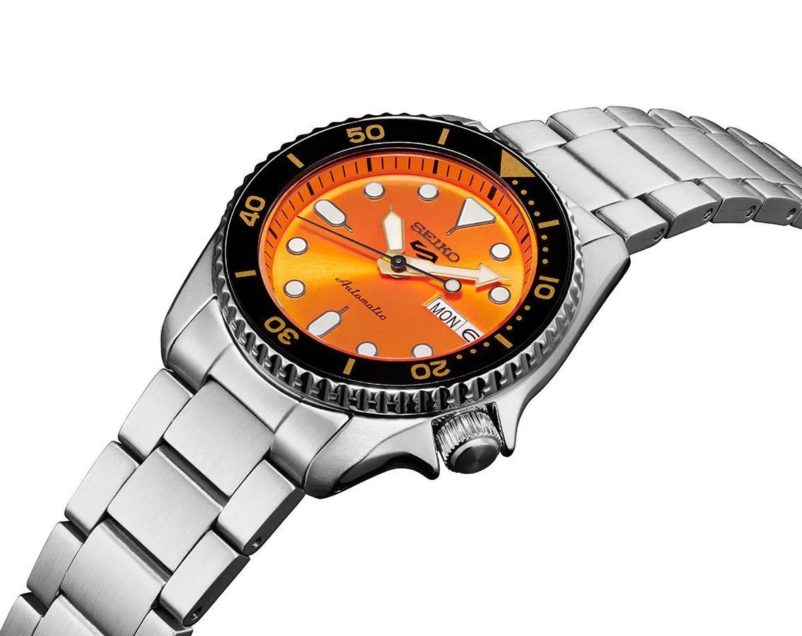 Seiko 5 Sports SKX Sports Style Orange Dial 38 mm Manual Winding Watch For Men - 2