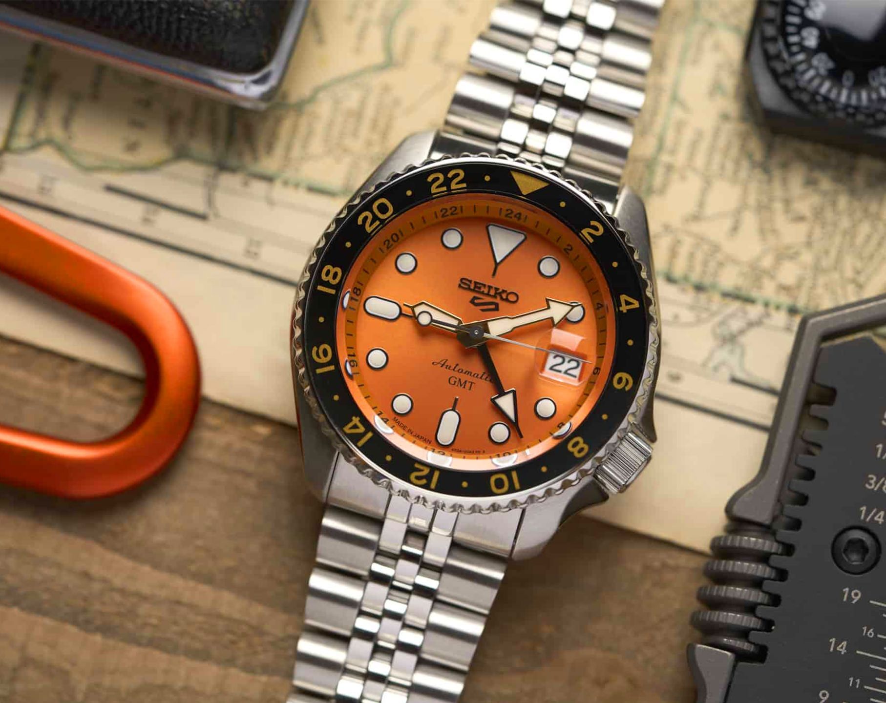 Seiko 5 Sports SKX Orange Dial 42.5 mm Automatic Watch For Men - 5