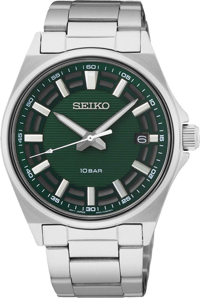 Seiko Dress  Green Dial 40 mm Quartz Watch For Men - 1