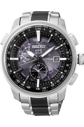 Seiko Astron  Black Dial >45 mm Quartz Watch For Men - 1
