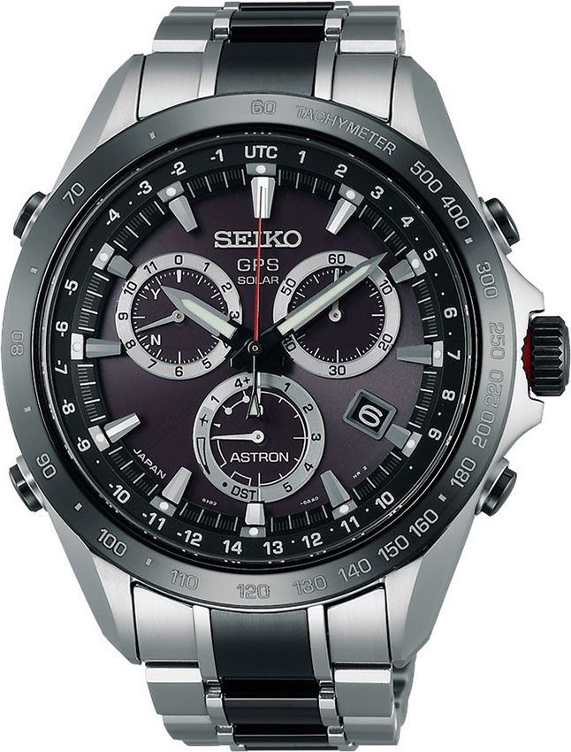 Seiko  44.6 mm Watch in Black Dial For Men - 1