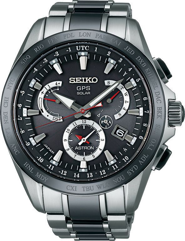 Seiko Astron  Black Dial 45 mm Quartz Watch For Men - 1