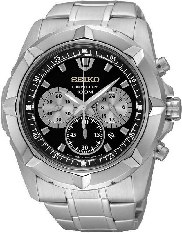 Seiko  46 mm Watch in Black Dial For Men - 1