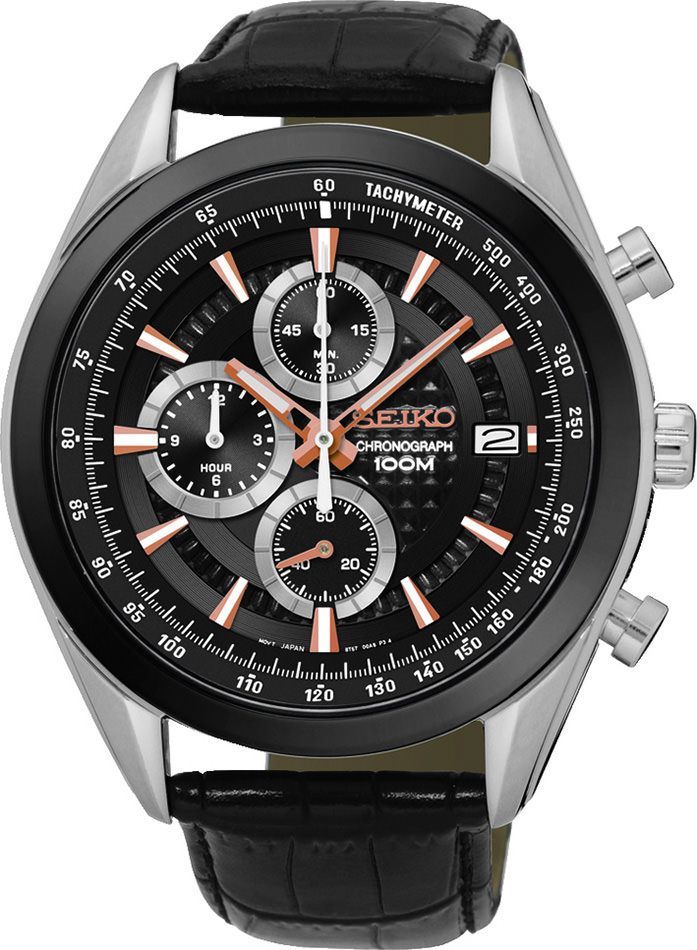 Seiko Neo Sports  Black Dial 45 mm Quartz Watch For Men - 1