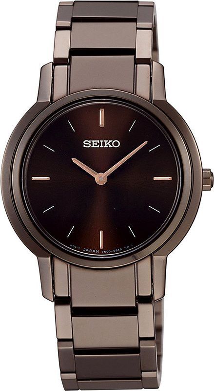 Seiko   Brown Dial 30 mm Quartz Watch For Women - 1