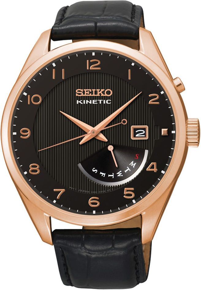 Seiko Kinetic  Brown Dial 42 mm Quartz Watch For Men - 1