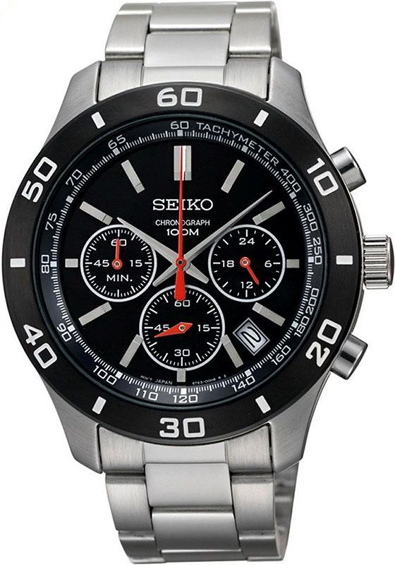Seiko Promo  Black Dial 42 mm Quartz Watch For Men - 1