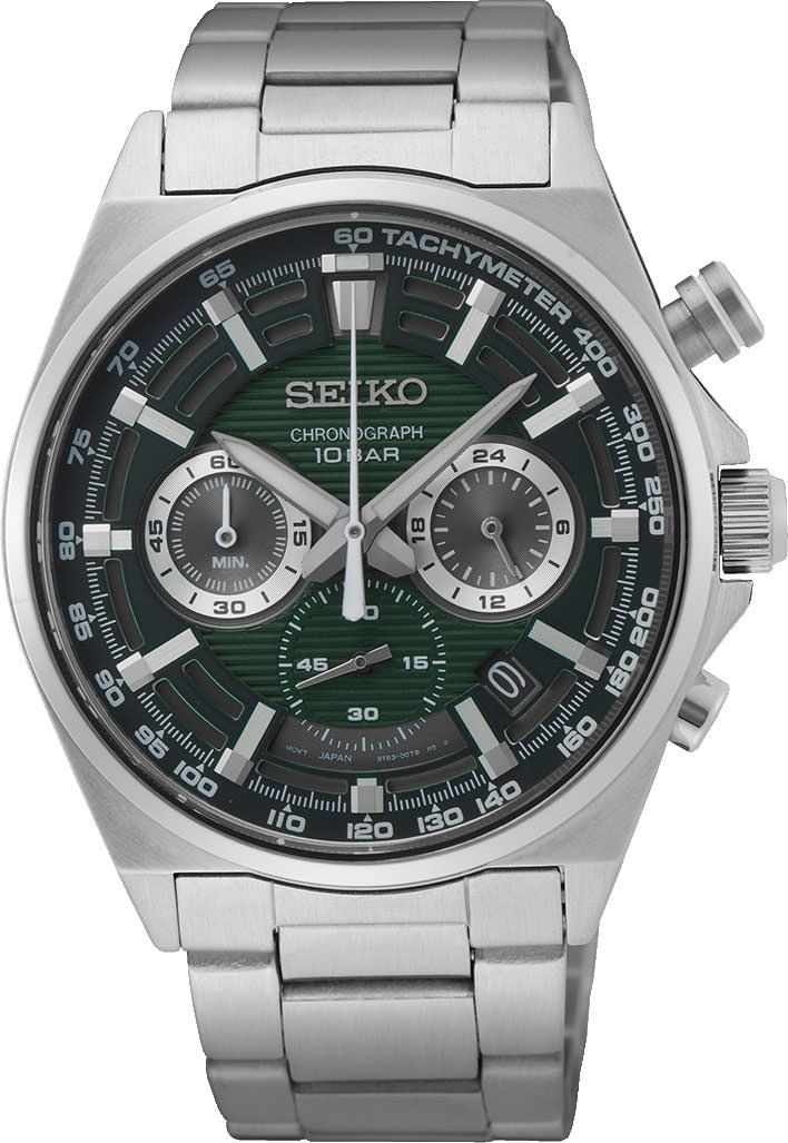 Seiko  41 mm Watch in Green Dial For Men - 1