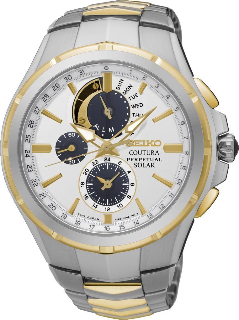 Seiko Coutura 44 mm Watch in White Dial