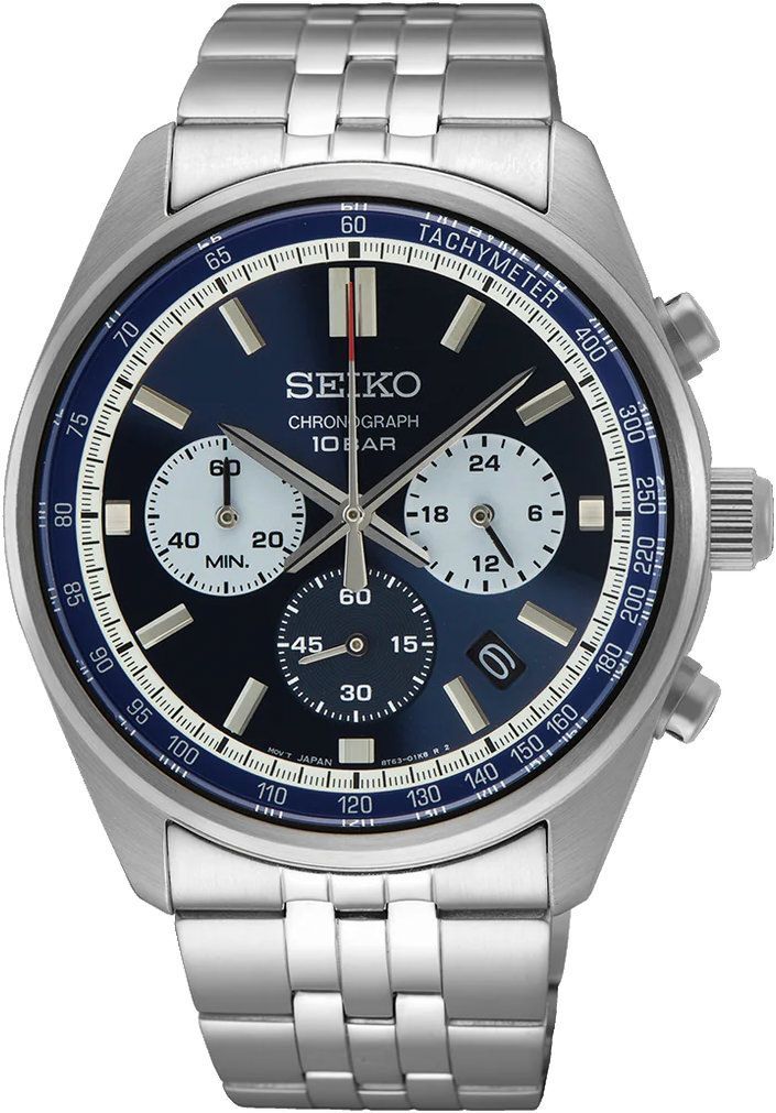 Seiko Dress  Blue Dial 41.5 mm Quartz Watch For Men - 1