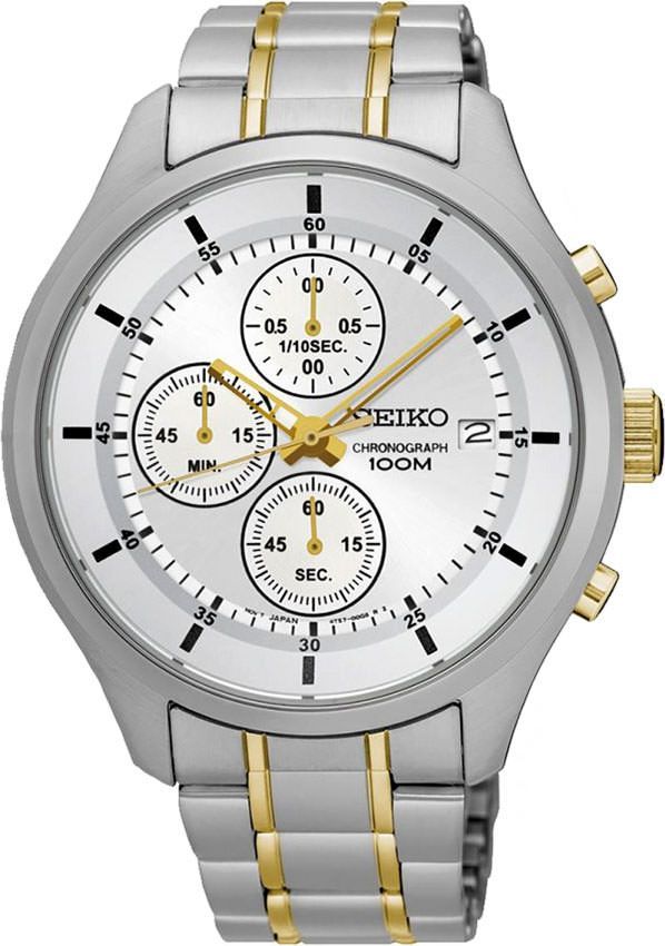 Seiko Gents  Silver Dial 42 mm Quartz Watch For Men - 1