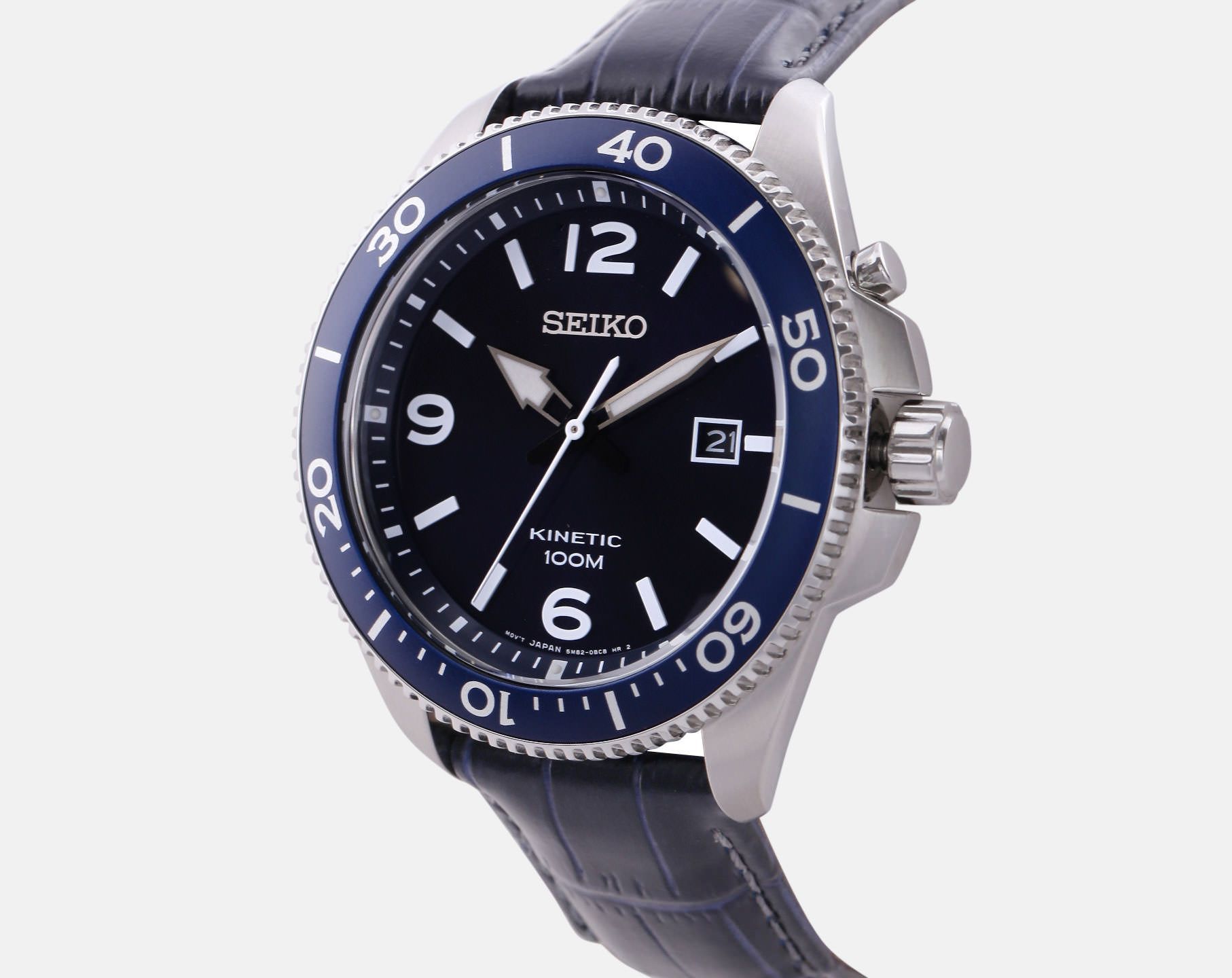 Seiko Kinetic  Blue Dial 44.7 mm Quartz Watch For Men - 2