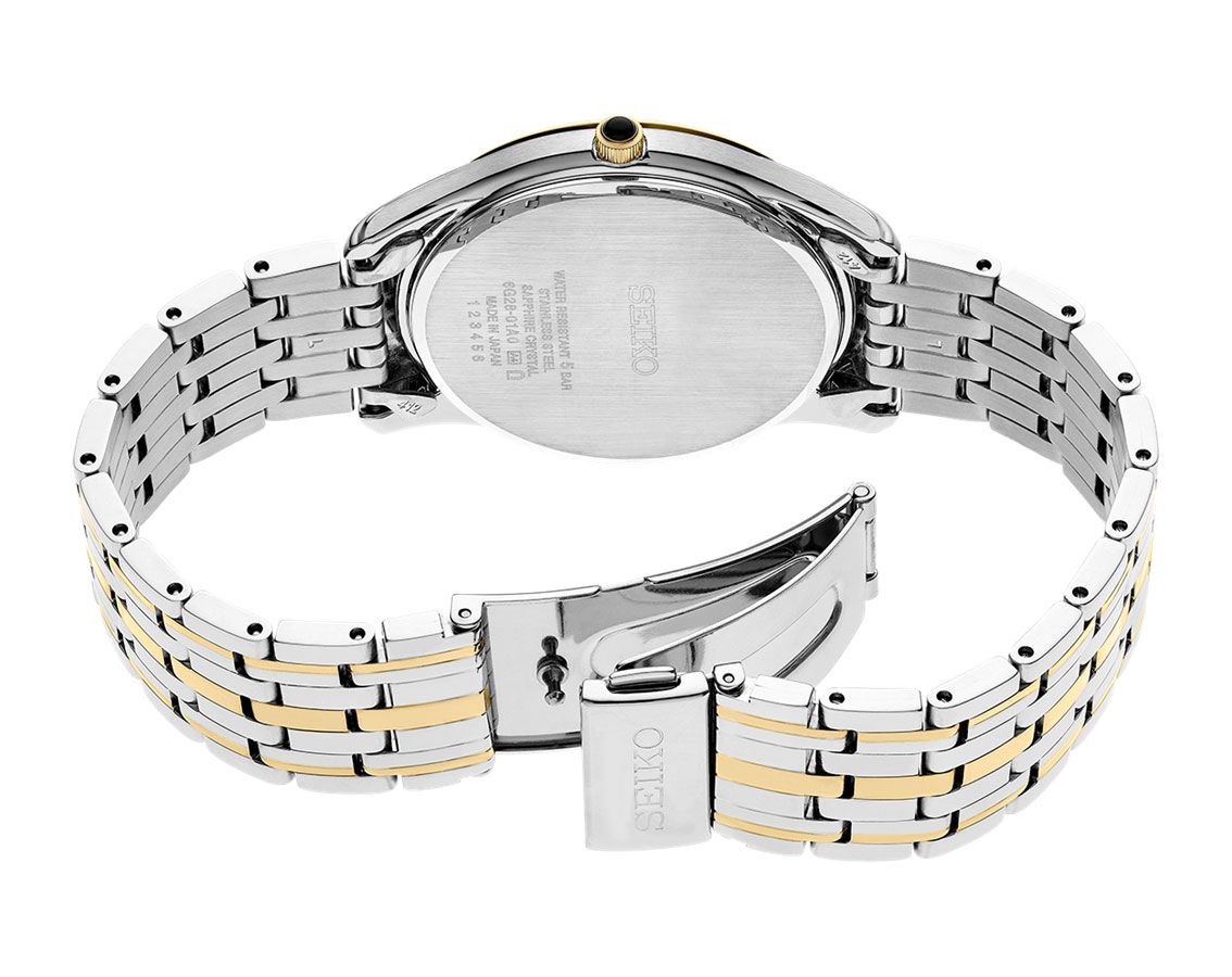 Seiko Conceptual Quartz Men Watches in Round case White Dial