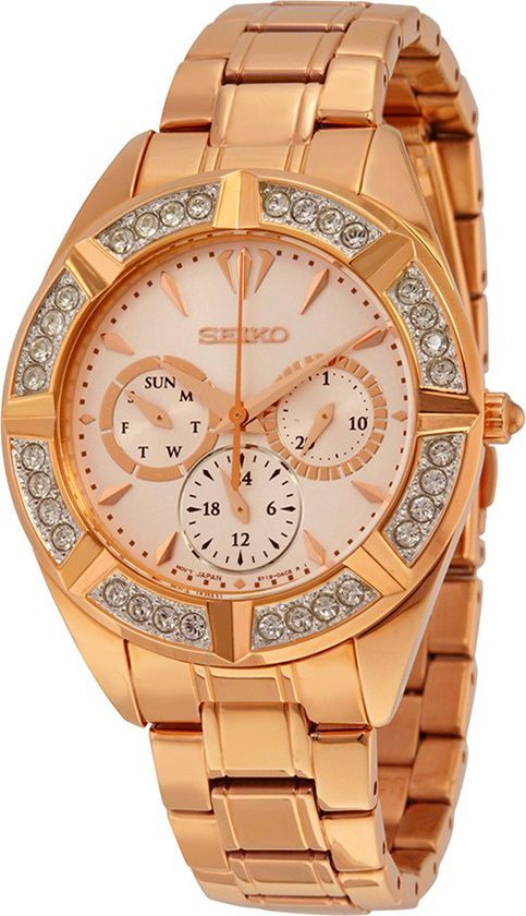 Seiko Lord  Rose Gold Dial 38 mm Quartz Watch For Women - 1