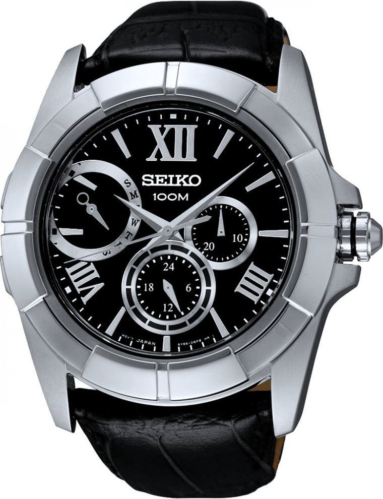Seiko Lord  Black Dial 42 mm Quartz Watch For Men - 1