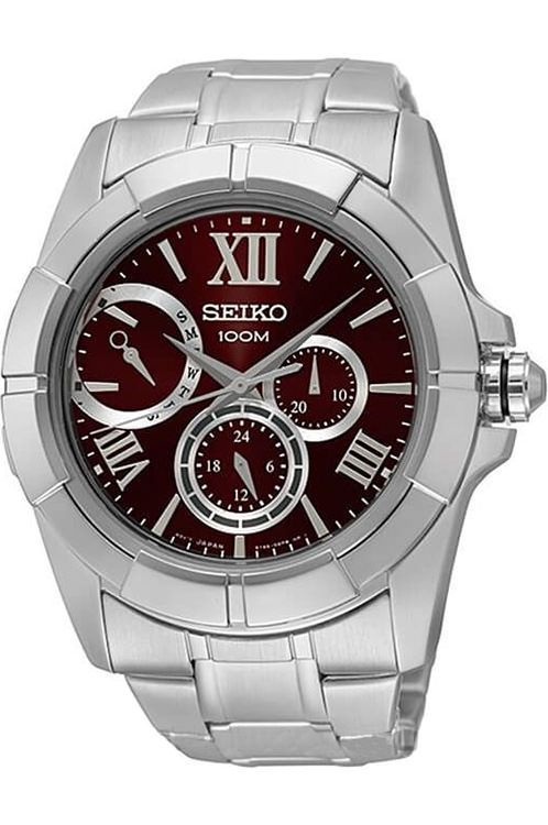 Seiko  42 mm Watch in Brown Dial For Men - 1