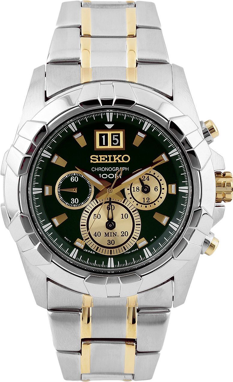 Seiko Lord  Green Dial 43.3 mm Quartz Watch For Men - 1