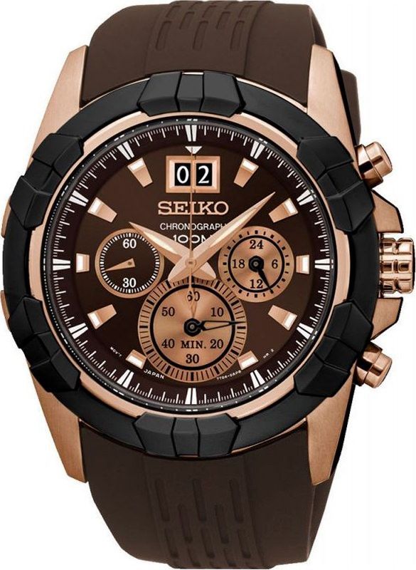 Seiko Lord  Brown Dial 43.3 mm Quartz Watch For Men - 1