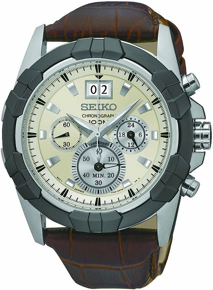 Seiko Lord  Beige Dial 43.3 mm Quartz Watch For Men - 1