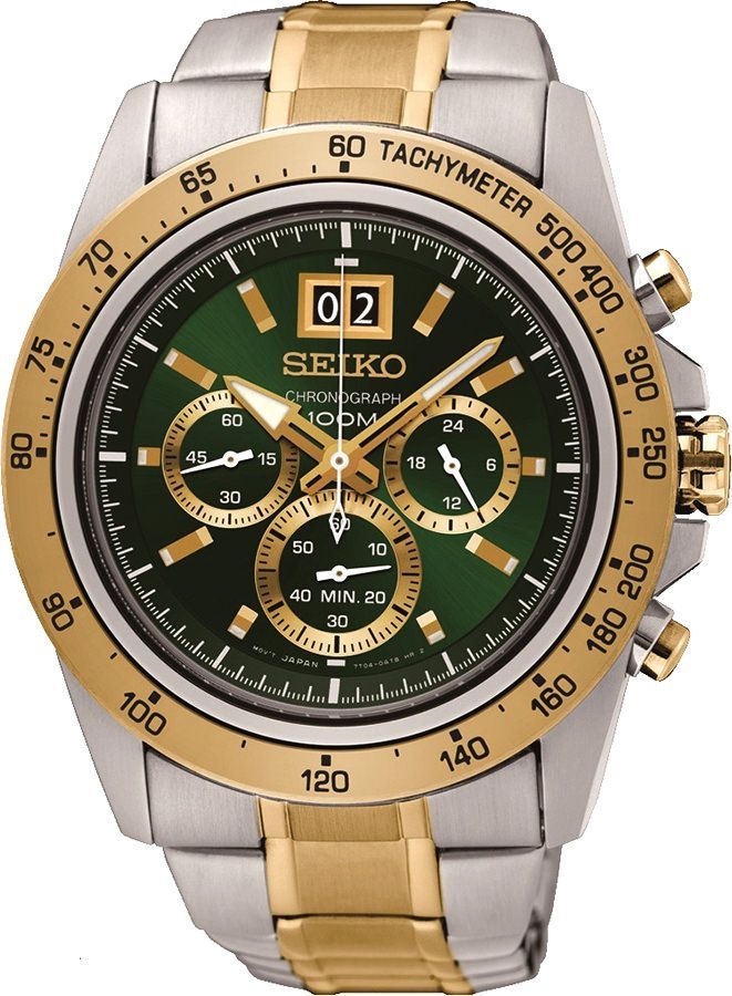 Seiko Lord  Green Dial 44.2 mm Quartz Watch For Men - 1