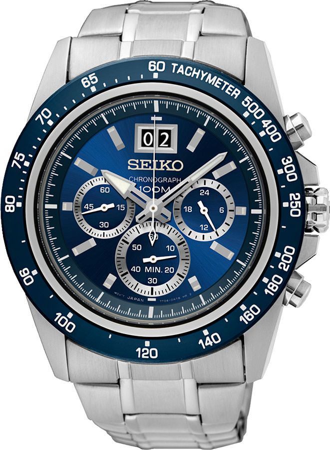 Seiko Lord  Blue Dial 44.2 mm Quartz Watch For Men - 1