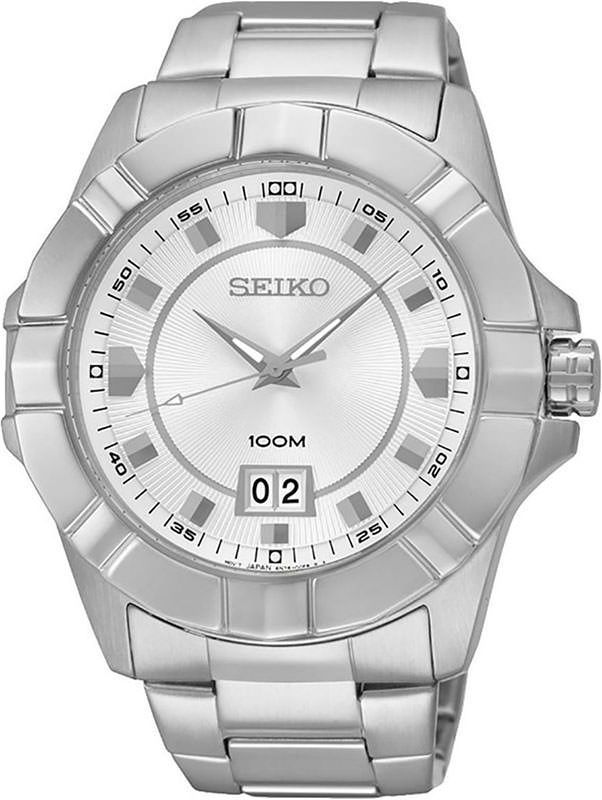 Seiko Lord  Silver Dial 43.7 mm Quartz Watch For Men - 1