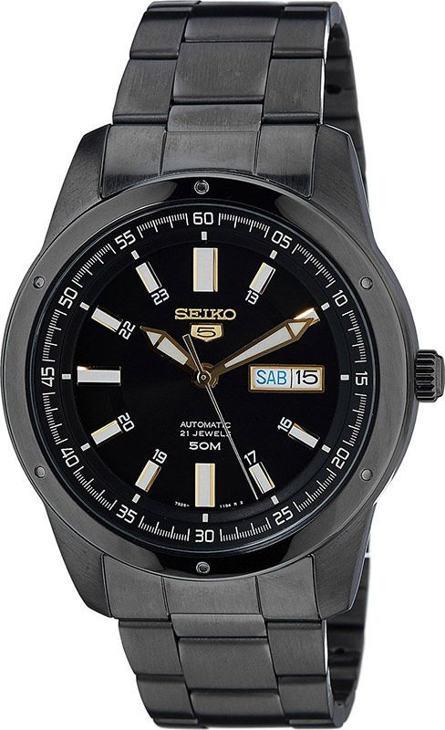 Seiko Seiko 5  Black Dial 44 mm Automatic Watch For Men - 1
