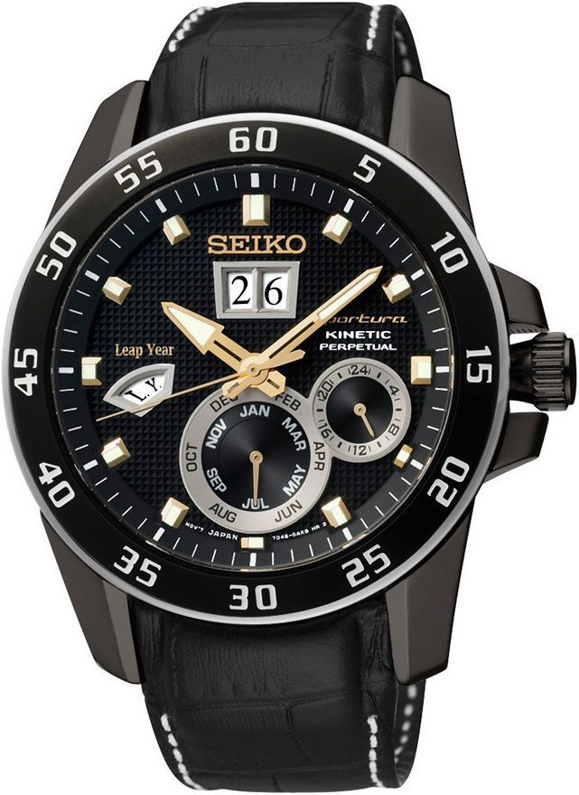 Seiko Sportura  Black Dial 42 mm Quartz Watch For Men - 1