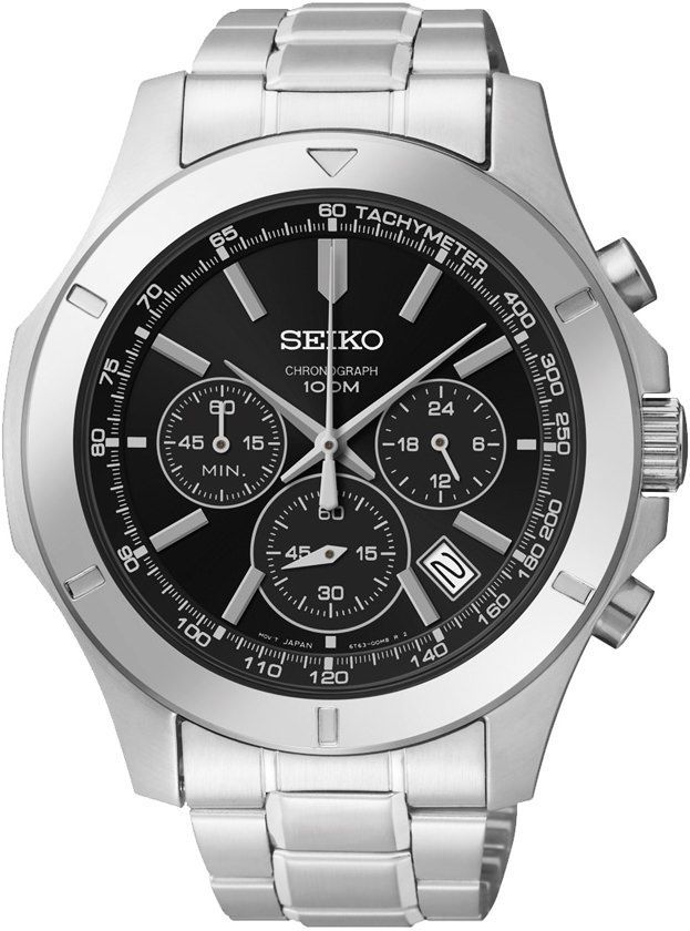 Seiko Promo  Black Dial 44 mm Quartz Watch For Men - 1