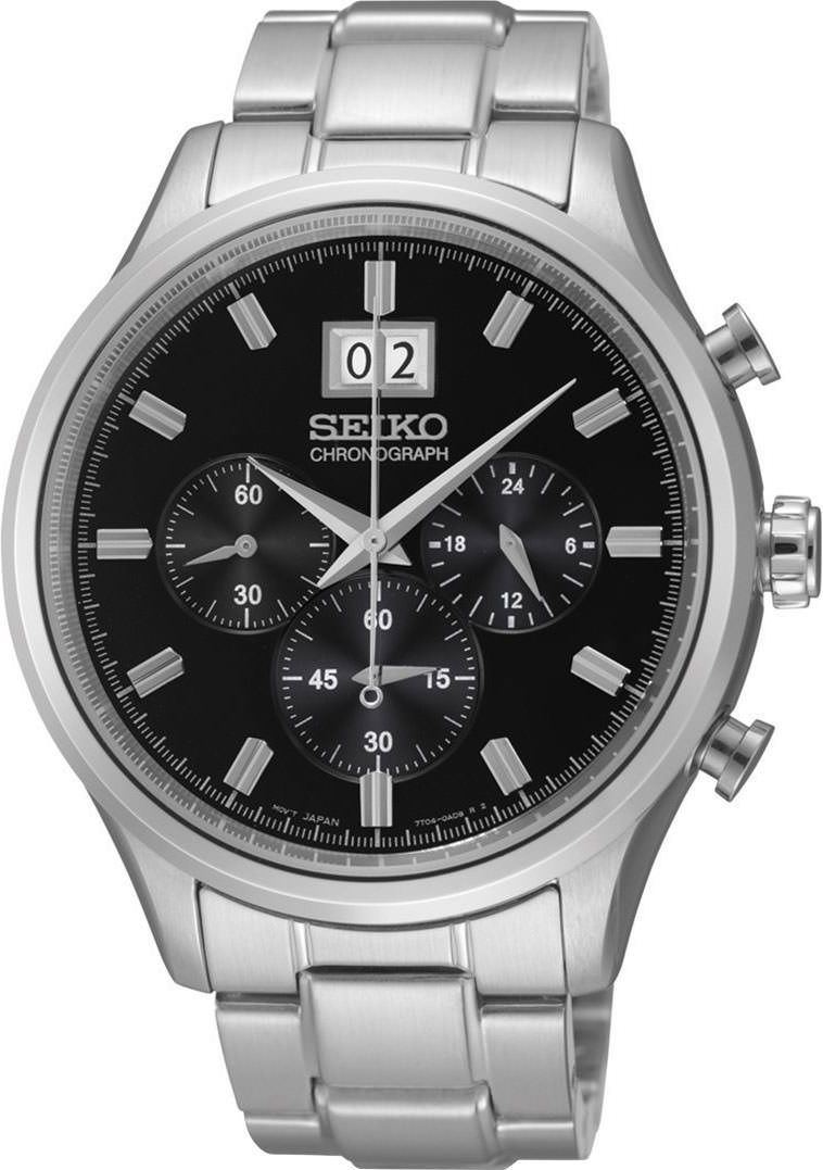 Seiko Neo Classic  Black Dial 43 mm Quartz Watch For Men - 1